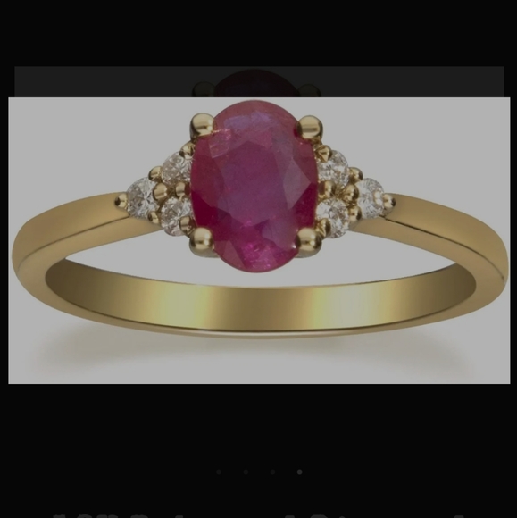 10k ruby and diamond ring - Picture 2 of 3